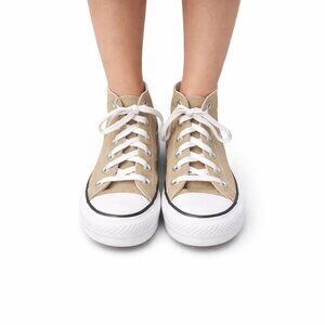 Converse Khaki Chuck Taylor All Star Lift Platform Sneakers - Like New - Unisex